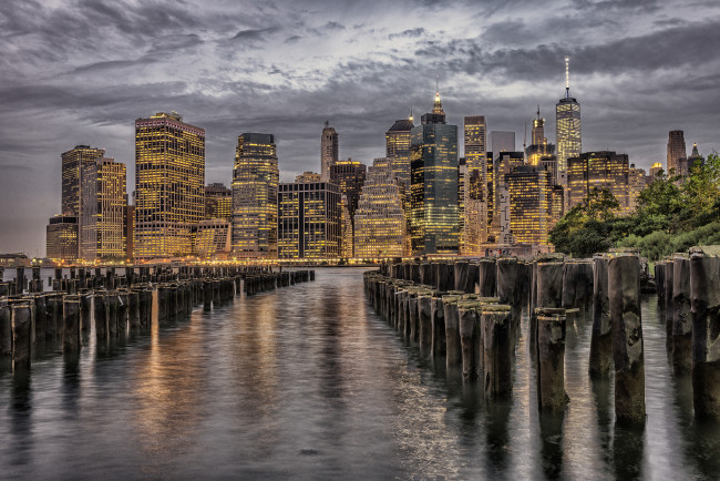 Обои картинки фото manhattan, города, нью-йорк , сша, гавань