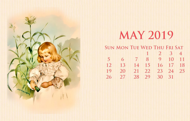 Обои картинки фото календари, рисованные,  векторная графика, растение, девочка