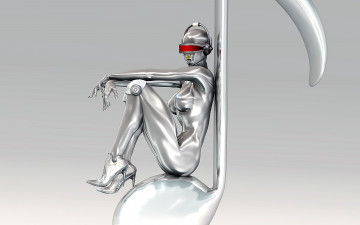 Картинка фэнтези роботы +киборги +механизмы женщина киборг нота