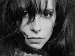 обоя Jennifer Love Hewitt, klas, девушки, , актриса, черно-белая, лицо, портрет