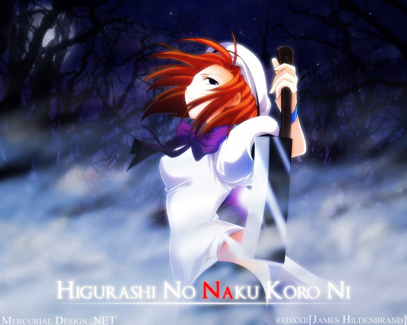 Обои картинки фото higurashi, no, naku, koro, ni, аниме, ryuuguu, rena