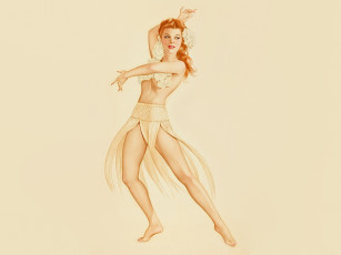 Картинка рисованные alberto vargas девушка танец