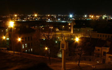 Картинка брно Чехия города огни ночного город ночь