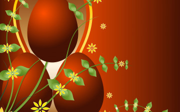 Картинка рисованные еда цветы яйца пасха
