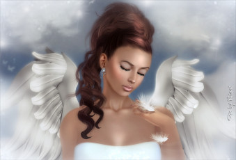 Картинка 3д+графика angel+ ангел девушка