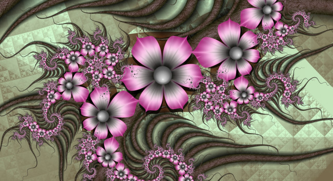 Обои картинки фото 3д графика, flowers , цветы, фон, лепестки