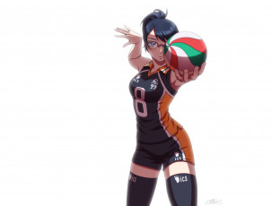 Картинка аниме haikyuu волейбол девушка