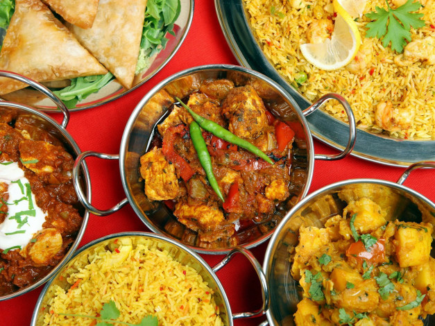 Обои картинки фото еда, вторые блюда, кухня, мясо, рис, индийская