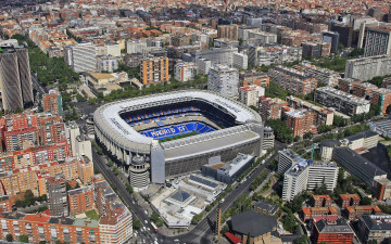 Картинка города мадрид+ испания панорама стадион
