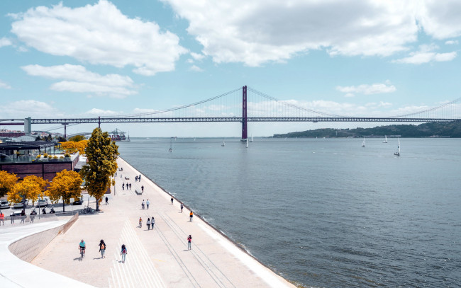 Обои картинки фото города, лиссабон , португалия, мост