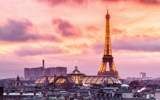 Обои картинки фото eiffel tower, города, париж , франция, eiffel, tower