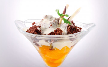 Картинка еда мороженое десерты персиковый мусс