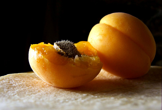 Обои картинки фото еда, персики, сливы, абрикосы, косточка, мякоть, плод