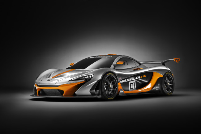 Обои картинки фото 2014 mclaren p1 gtr, автомобили, mclaren, тюнинг, серый