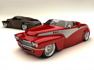 обоя volvo custom concept 1956, автомобили, 3д, volvo, custom, concept, 1956, ретро