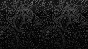 Картинка векторная+графика графика+ graphics орнамент узор пейсли черный фон завиток огурец пейслийский