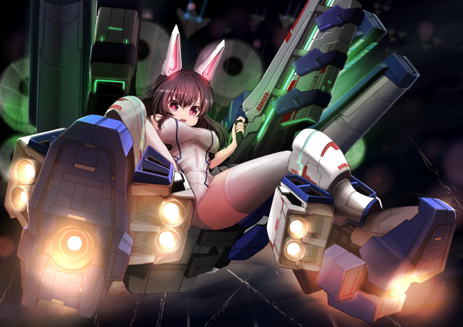Обои картинки фото аниме, оружие,  техника,  технологии, zheyi, parker, девочка