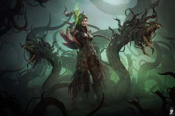 Картинка фэнтези существа женщина фантазия тьма чудовище маг монстр