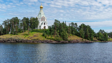 обоя города, - православные церкви,  монастыри, скит, во, имя, святителя, николая, Чудотворца, валаам, ладожское, озеро