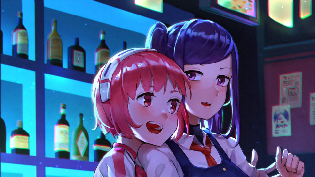 Обои картинки фото аниме, va-11 hall-a cyberpunk bartender action, девушки