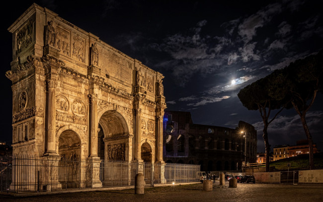 Обои картинки фото arch of constantine, города, рим,  ватикан , италия, arch, of, constantine