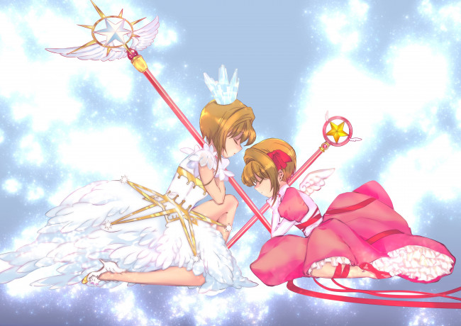 Обои картинки фото аниме, card captor sakura, сакура, собирательница, карт