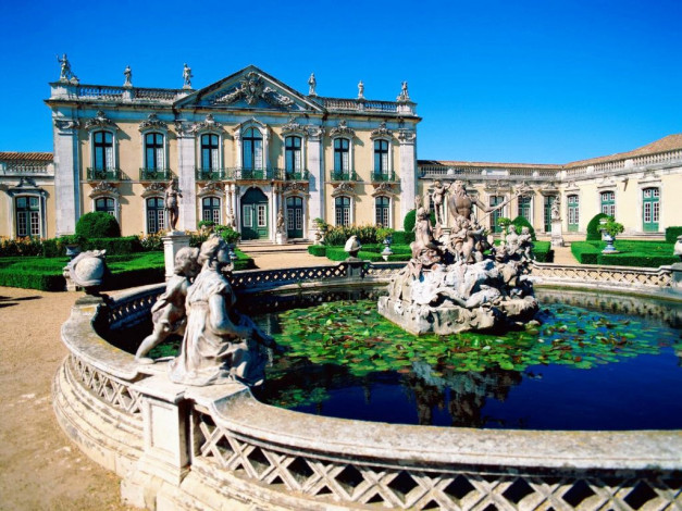 Обои картинки фото города, дворцы, замки, крепости, queluz palace, portugal, дворец келуш, португалия