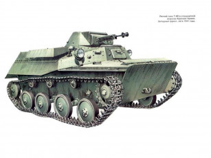 Картинка легкий плавающий танк 40 техника военная