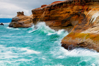 Картинка природа побережье берег скалы океан