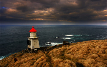 Картинка природа маяки штормовое море маяк