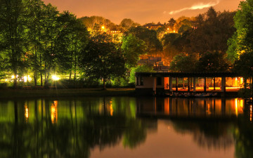 Картинка природа реки озера свет деревья парк пруд