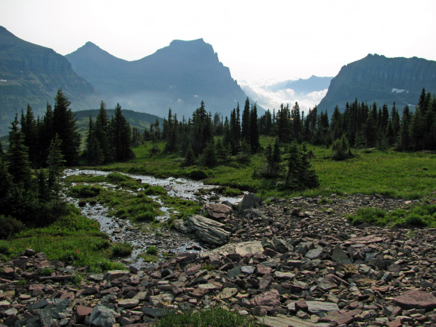 Обои картинки фото природа, горы, montana, glacier, usa