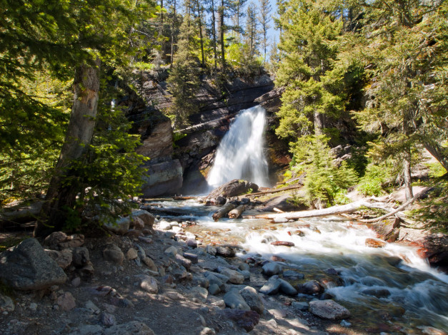 Обои картинки фото природа, водопады, glacier, baring, falls
