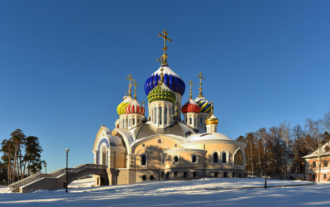 Обои картинки фото храм святого благоверного князя игоря Черниговского - переделкино,  москва, города, москва , россия, москва, русь