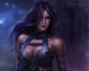 Картинка фэнтези девушки взгляд девушка арт marvel psylocke