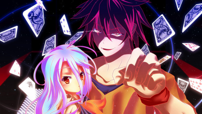 Обои картинки фото аниме, no game no life, двое