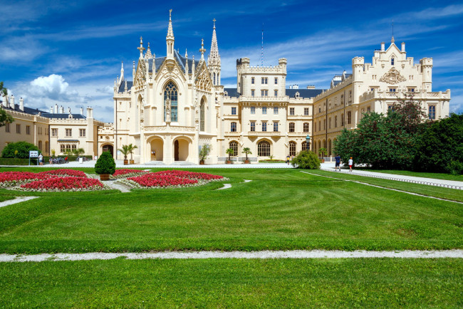 Обои картинки фото lednice castle, города, замок леднице , чехия, lednice, castle