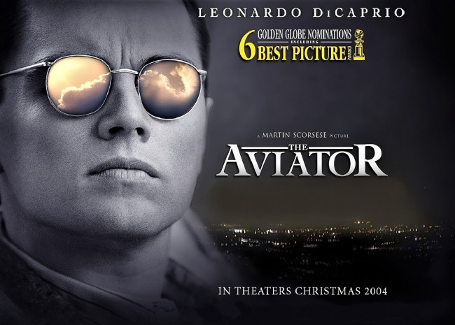 Обои картинки фото кино фильмы, the aviator, лицо, очки, город