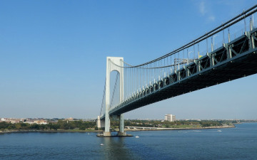 Картинка мост+верразано +нью-йорк города нью-йорк+ сша мост