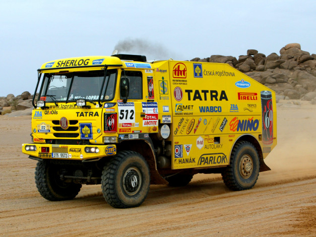 Обои картинки фото спорт, авторалли, dakar, 4x4, rally, truck, t815, tatra