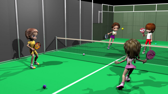 Обои картинки фото спорт, 3d, рисованные, тенис