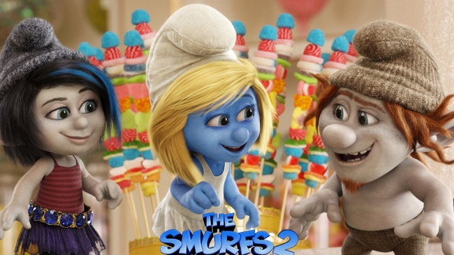 Обои картинки фото мультфильмы, the, smurfs, , 2