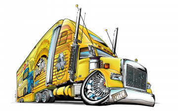 Картинка автомобили рисованные truck