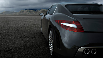 Картинка автомобили фрагменты+автомобиля пежо серый отражение пустыня горы