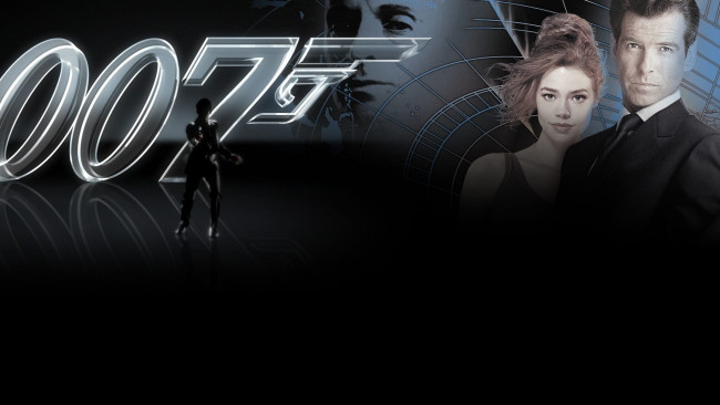 Обои картинки фото кино фильмы, 007,  the world is not enough, девушка, костюм, джеймс, бонд