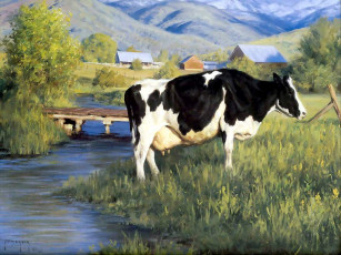 Картинка рисованные животные коровы