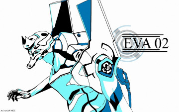 обоя аниме, evangelion, eva-02