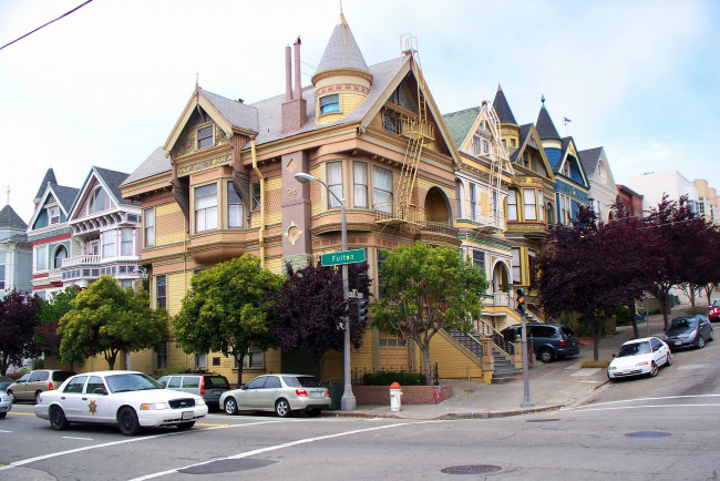 Обои картинки фото сан, франциско, old, victorian, houses, города, сша, сан-франциско