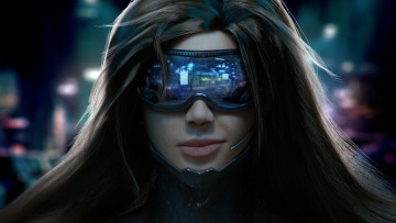 Картинка фэнтези девушки очки cyber girl dawid cencora