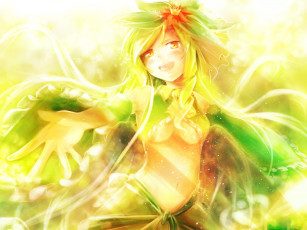 Картинка аниме pokemon свет девушка lilligant арт цветок корона dennryuurai